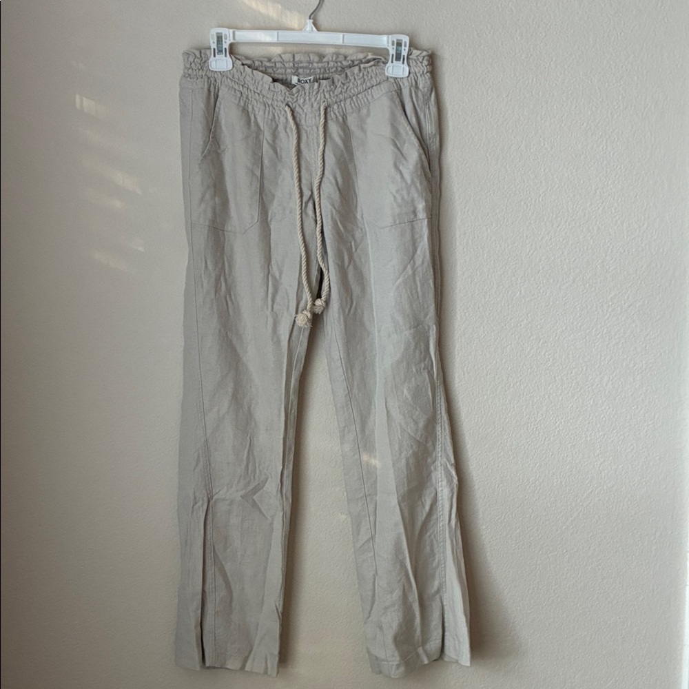 Roxy Tan Sweatpants Relaxed Fit Joggers